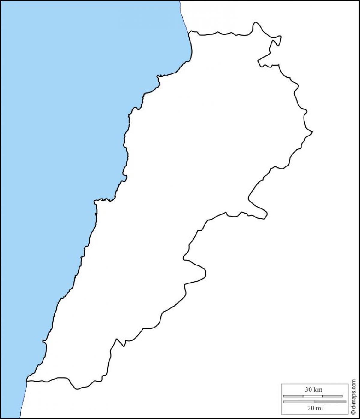tukša karte Libāna