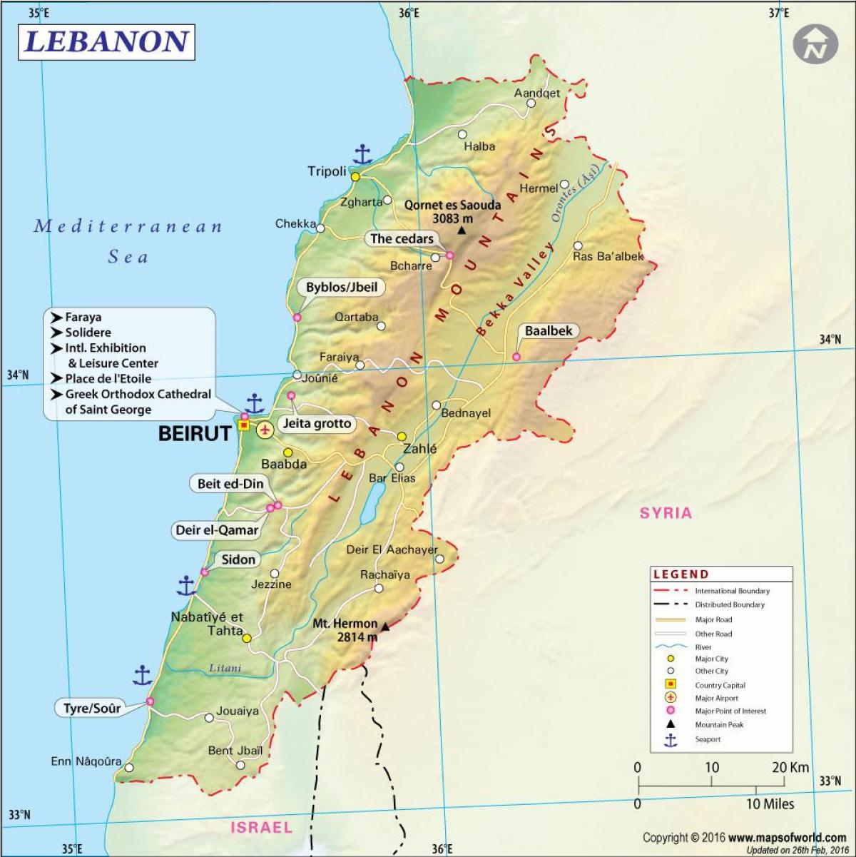 karte seno Libāna