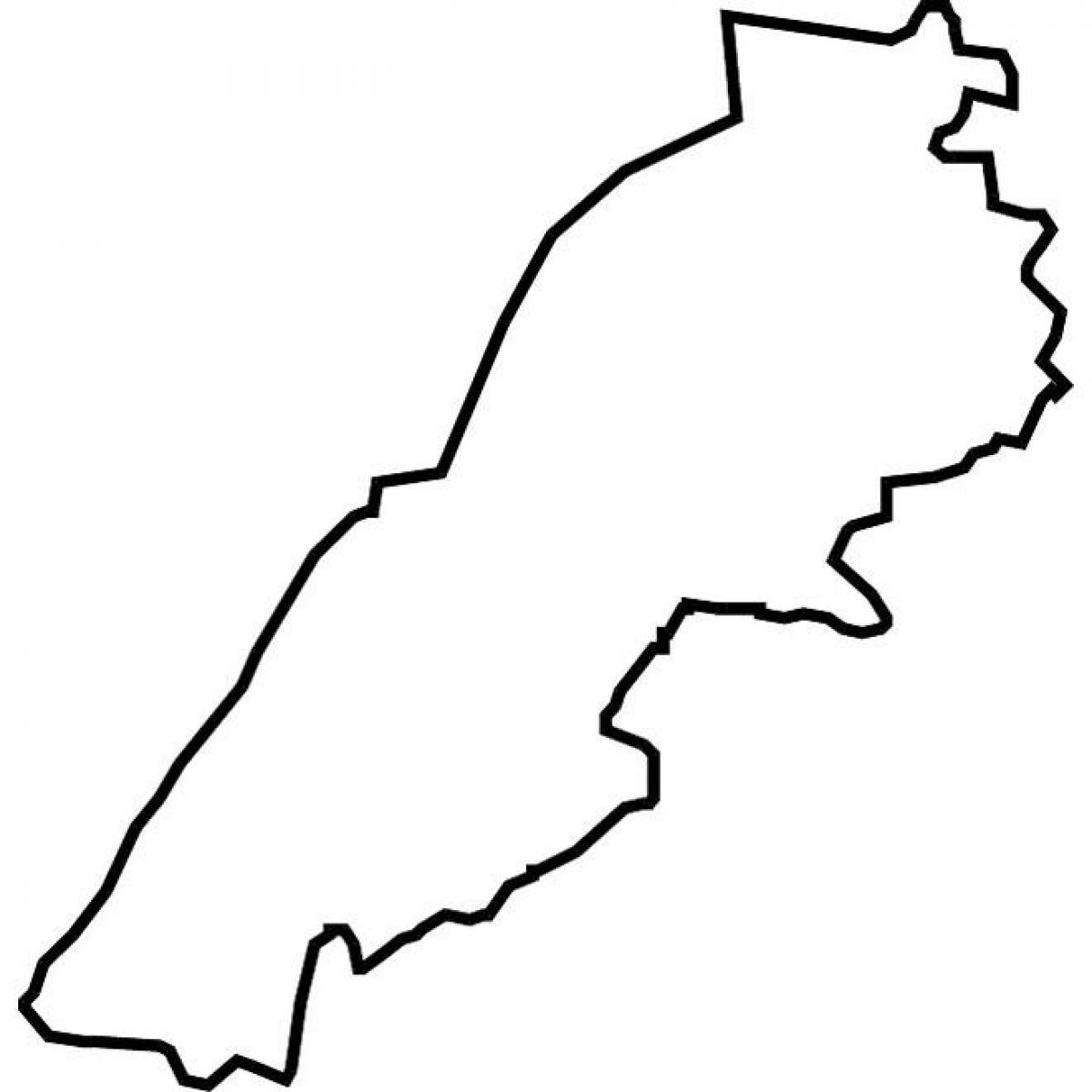 kartes Libānas kartes vektoru