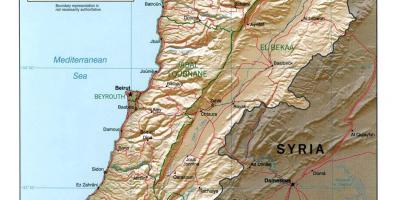Kartes Libānas topogrāfiskās